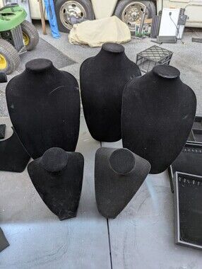 Huge Lot Of Jewelry Display Stands And Trays For Markets And Conventions, As Is